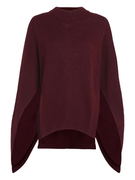  Karl Lagerfeld Split-hem Wool Cape - Red 