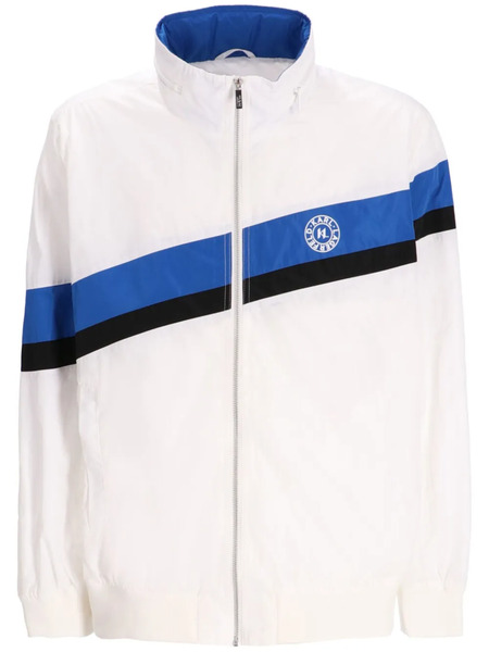  Karl Lagerfeld Stripe-detail Bomber Jacket - White 