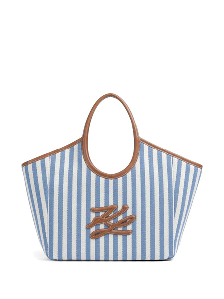  Karl Lagerfeld Stripe Shoulder Bag - Blue 