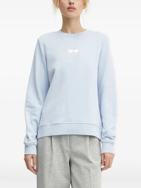  Karl Lagerfeld Sunglasses-embroidered Sweatshirt - Blue 