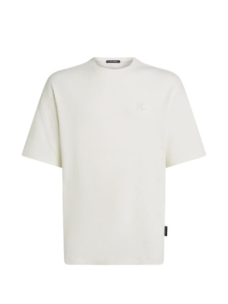  Karl Lagerfeld Textured Monogram T-shirt - Neutrals 
