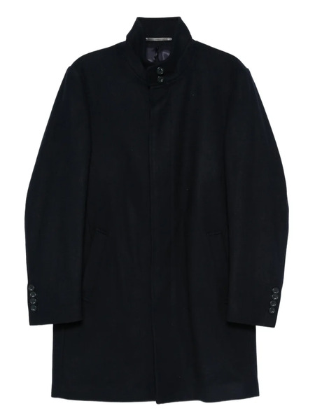  Karl Lagerfeld Wool Blend Single Breasted Coat - Blue 