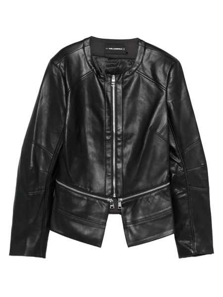 Karl Lagerfeld Zip-front Panelled Jacket - Black 