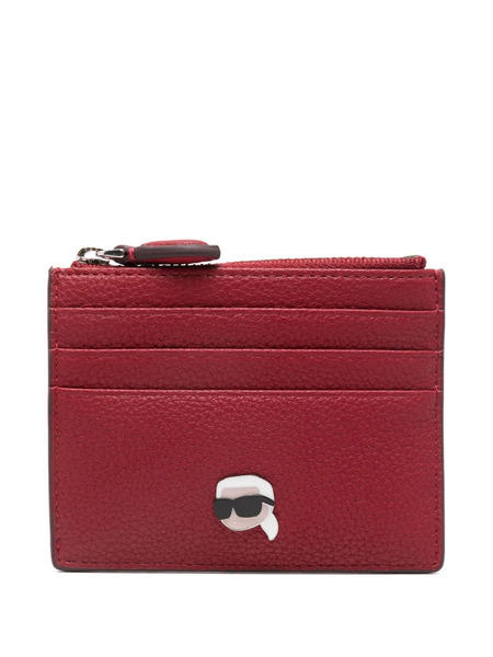  Karl Lagerfeld Zip Logo-lettering Wallet - Red 