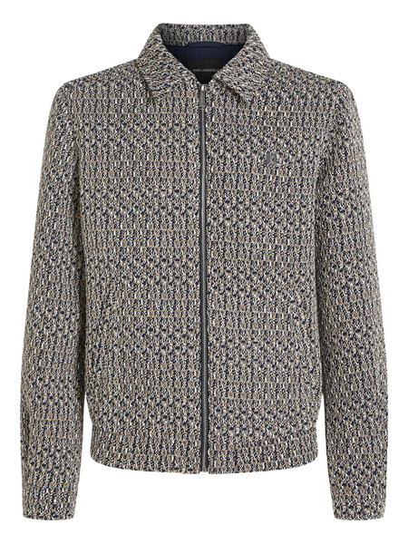  Karl Lagerfeld Zip-up Bouclé Tweed Jacket - Blue 
