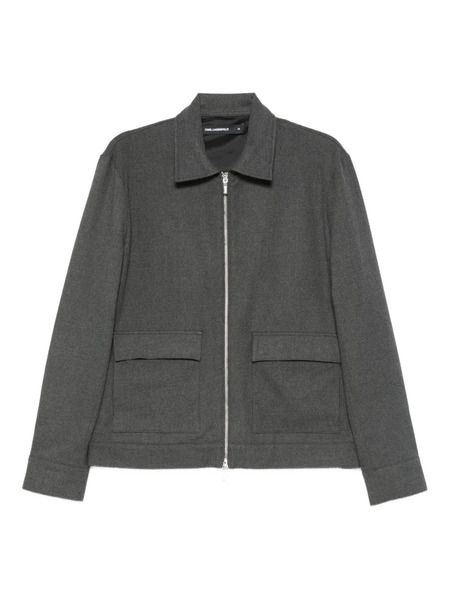  Karl Lagerfeld Zip-up Shirt Jacket - Grey 