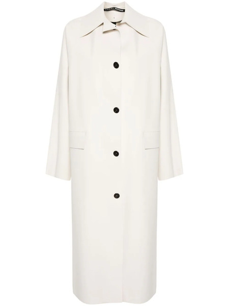  Kassl Editions Single-breasted Long Coat - Neutrals 