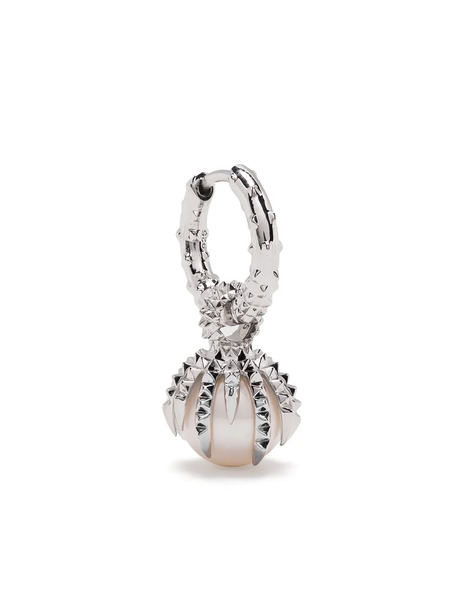  Kasun London Dragon Pearl-drop Single Earring - Silver 