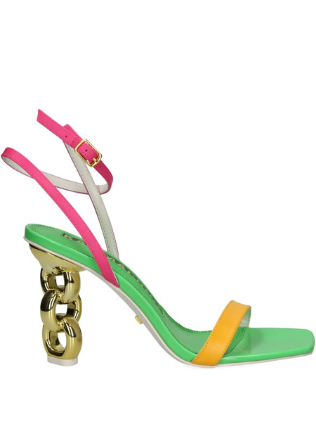  Kat Maconie 90mm Riri Chain-heel Sandals - Green 