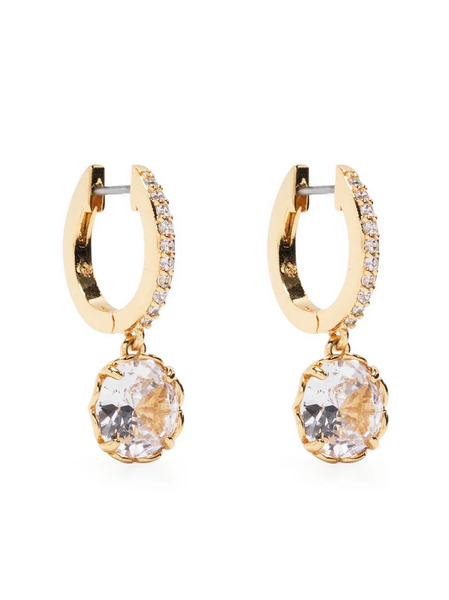 Kate Spade Crystal-embellished Hoop Earrings - Gold 