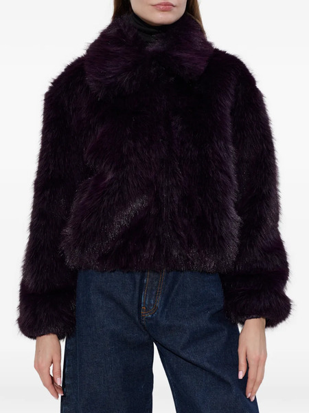  Kate Spade Faux-fur Collar Jacket - Purple 
