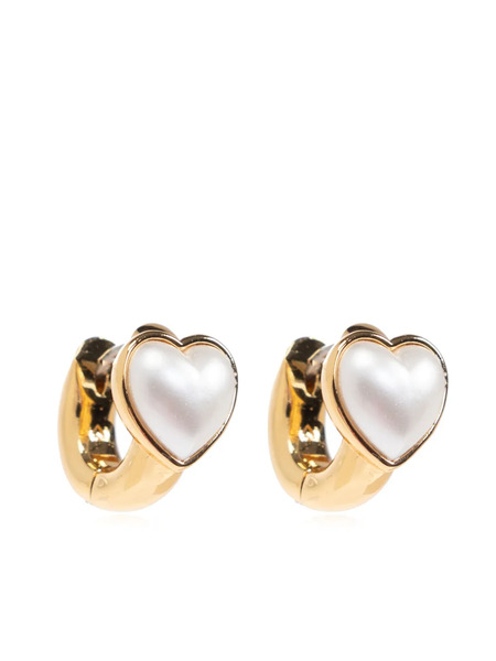  Kate Spade Keep Sparkling Heart Huggie Earrings - Gold 