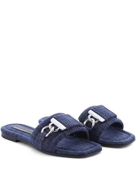  Kennel & Schmenger Denim Flat Sandals - Blue 
