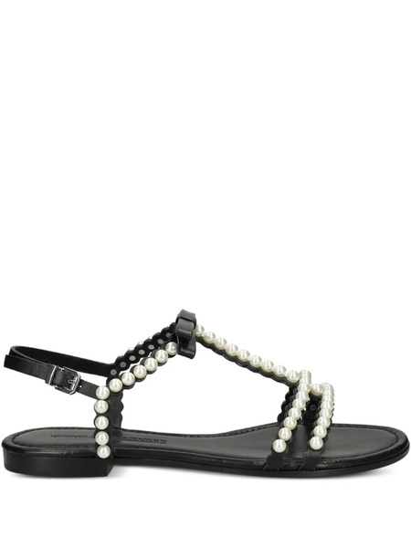  Kennel & Schmenger Elle Pearl-embellished Bow Sandals - Black 