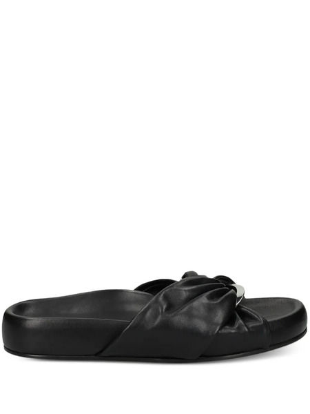  Kennel & Schmenger Knotted-detail Flat Sandals - Black 
