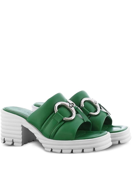  Kennel & Schmenger Square-toe Block-heel Sandals - Green 