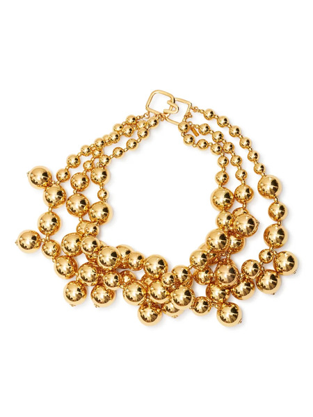  Kenneth Jay Lane Bead-embellished Necklace - Gold 
