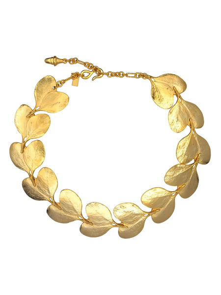  Kenneth Jay Lane Leaves-charm Necklace - Gold 