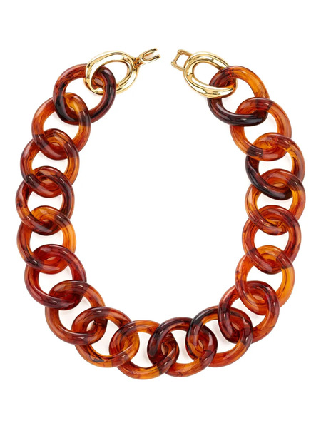  Kenneth Jay Lane Tortoiseshell Chain-link Necklace - Brown 