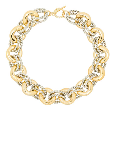  Kenneth Jay Lane Two-tone Rope-link Necklace - Gold 