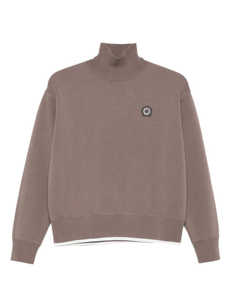  Kenzo Boke Flower 2.0 Embroidered High-neck Sweater - Brown 