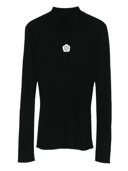  Kenzo Boke Flower 2.0 Mock-neck Long-sleeve Top - Black 