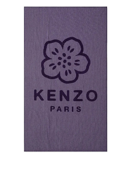  Kenzo Boke-flower Striped Bath Towel - Purple 