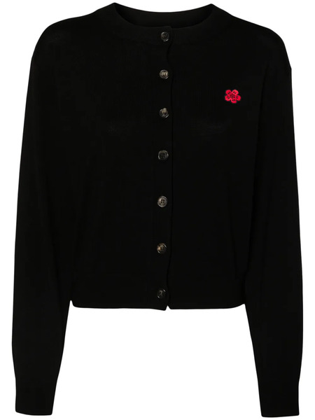  Kenzo Boke Flower Wool Cardigan - Black 