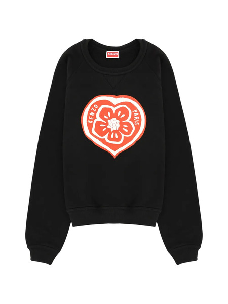  Kenzo Boke Heart Flower-print Sweatshirt - Black 