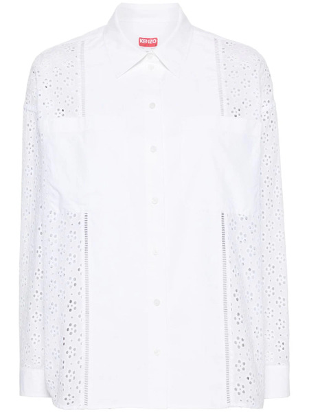  Kenzo Broderie Anglaise Shirt - White 