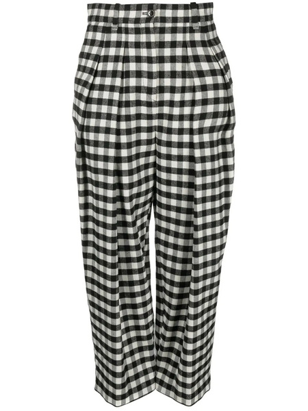  Kenzo Checkerboard-print Culotte-length Trousers - Black 