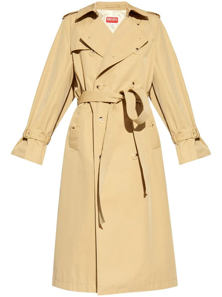  Kenzo Cut-out Double-breasted Trench Coat - Neutrals 