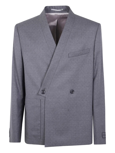  Kenzo Double-breasted Wool Jacket - Grey 