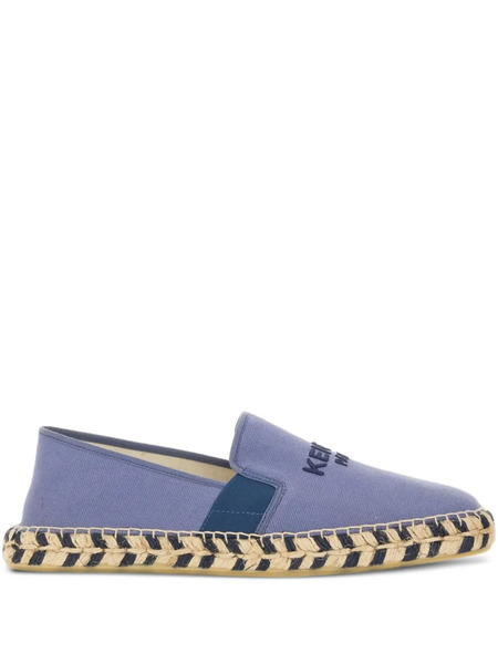  Kenzo Embroidered-logo Cotton Espadrilles - Blue 