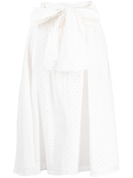  Kenzo Flared Perforated Skirt - White 