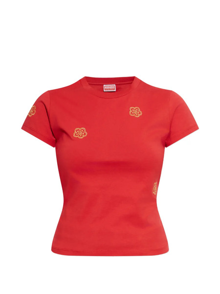  Kenzo Floral-embroidered T-shirt 