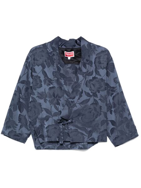  Kenzo Floral-jacquard Jacket - Blue 