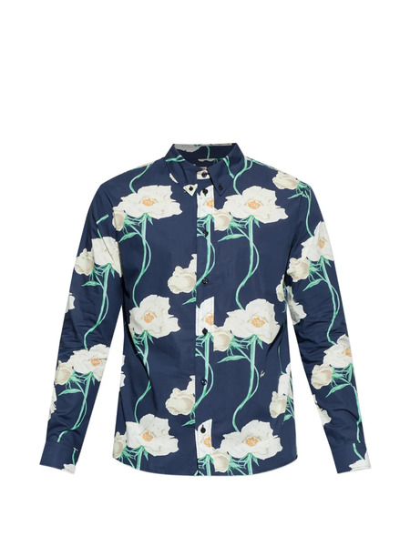  Kenzo Floral Print Shirt - Blue 