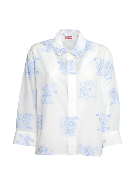  Kenzo Floral-print Shirt - White 