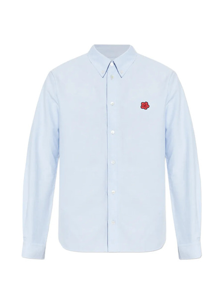  Kenzo Flower-embroidered Shirt - Blue 