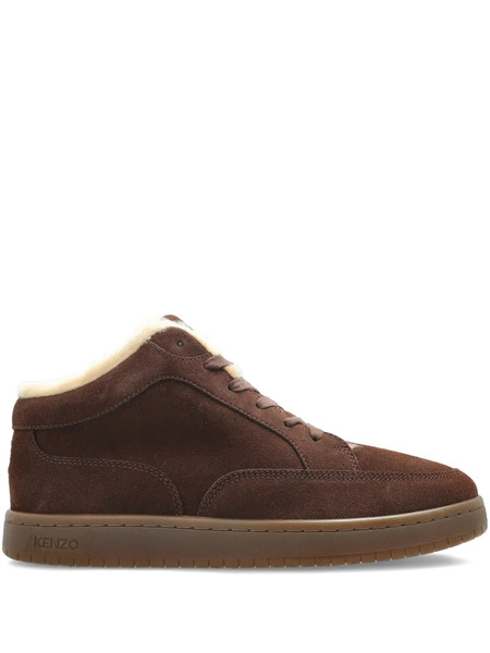  Kenzo Fur-trim Sneakers - Brown 