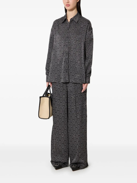  Kenzo Geometric-pattern Shirt - Black 