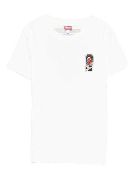  Kenzo Graphic-print Cotton Top - White 