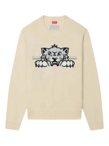  Kenzo Happy Tiger Sweater - Neutrals 
