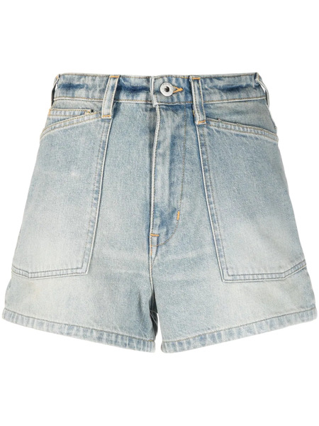  Kenzo High-waisted Denim Shorts - Blue 