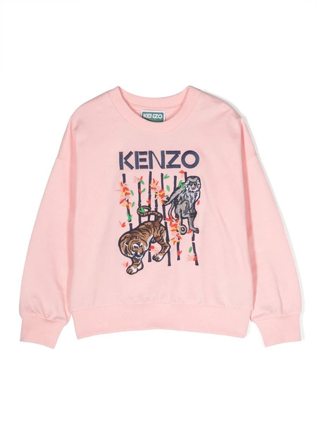  Kenzo Kids 'bamboo' Cotton Sweatshirt - Pink 