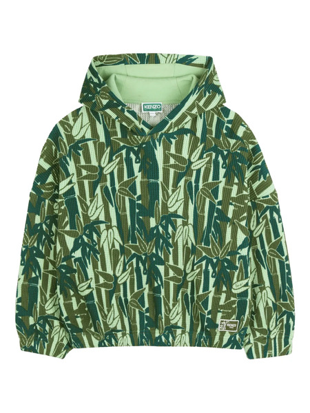  Kenzo Kids Bamboo-print Hoodie - Green 