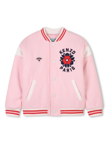  Kenzo Kids Boke Flower Bomber Jacket - Pink 