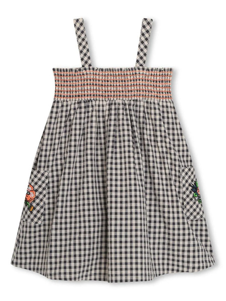  Kenzo Kids Checked Sleeveless Dress - Grey 