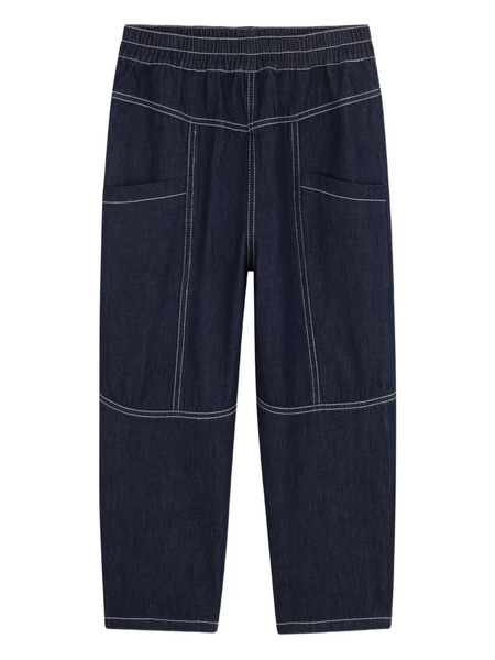  Kenzo Kids Contrast-stitching Panelled Jeans - Blue 